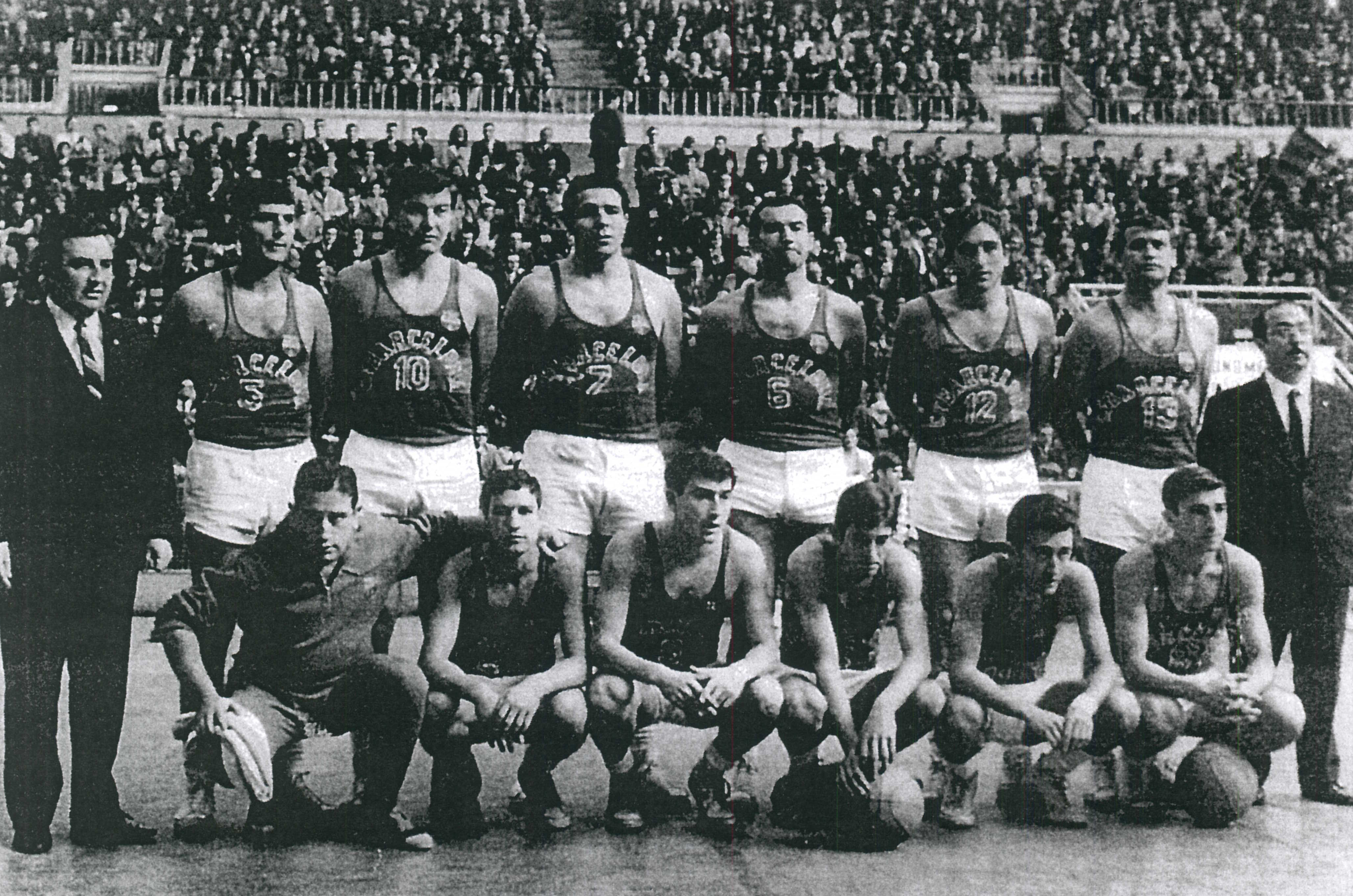 Pedro Carreras 70 Equipo de basquet del FCbarcelona temporada 1966-1967