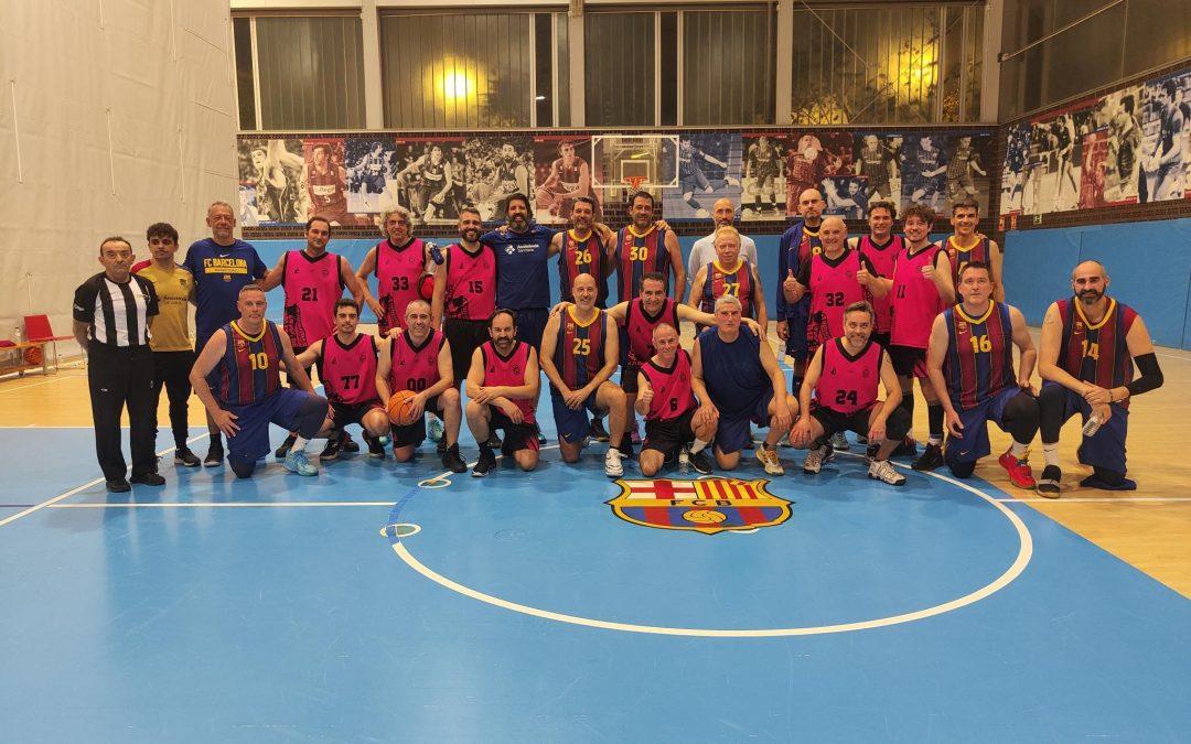 Foto grup Vet Basquet FCB vs Vet Gava 7 abril 2025